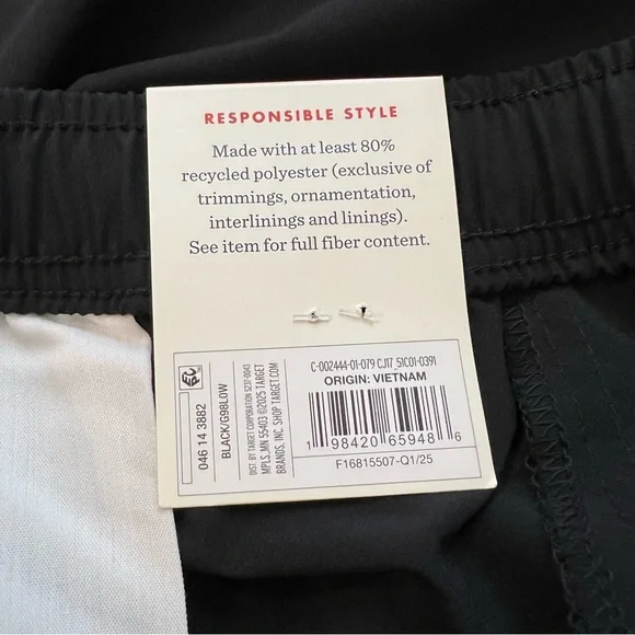 ❤️3/$15 NWT Cat & Jack Black Quick Dry Pull- On Shorts- XXL - Picture 6 of 8